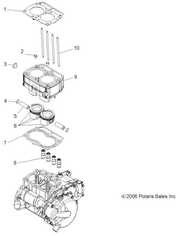 Engine, Piston and Cylinder