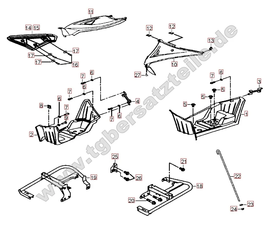 Seitenverkleidung - Fußstütze Seitenverkleidung - Fußstütze