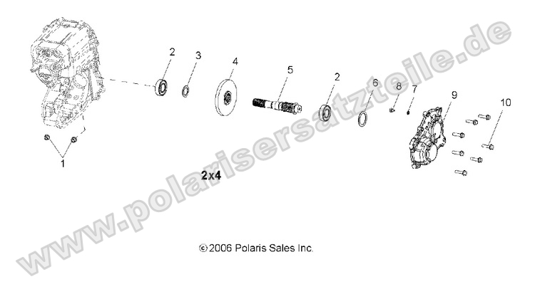 GEARCASE OUTPUT SHAFT GEARCASE OUTPUT SHAFT