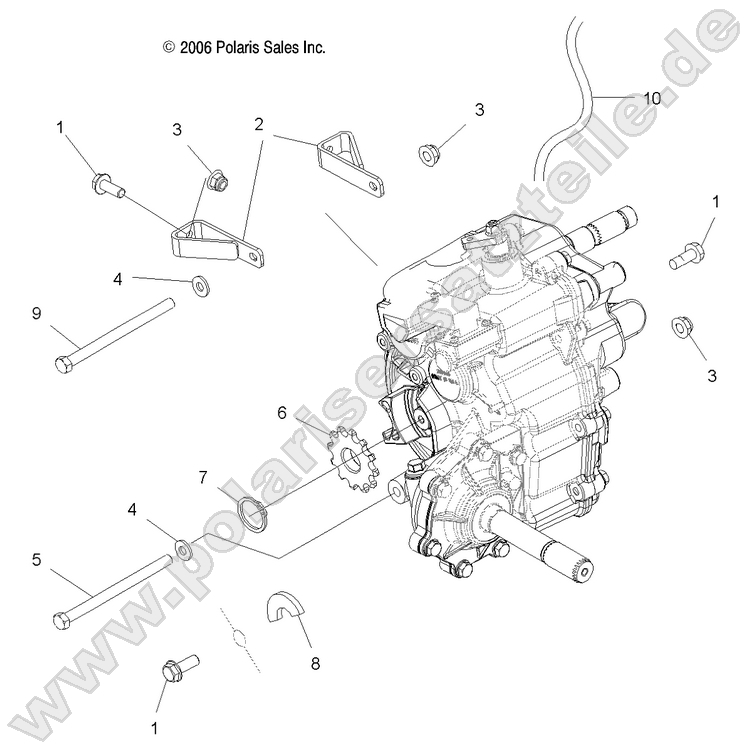 DRIVE TRAIN, MAIN GEARCASE MOUNTING