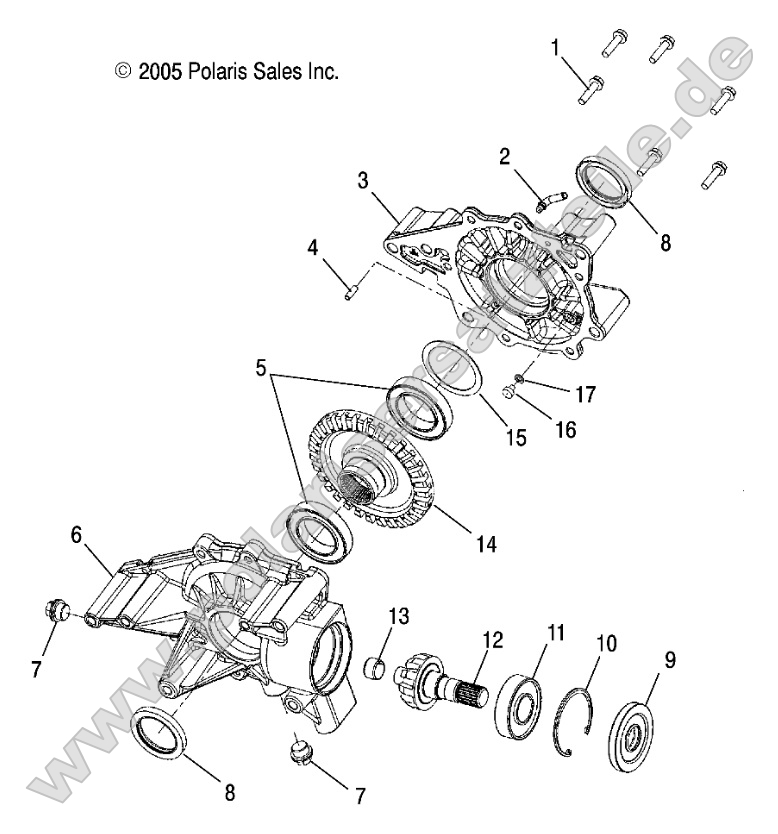 Drive Train, Rear Gearcase Internals Drive Train, Rear Gearcase Internals