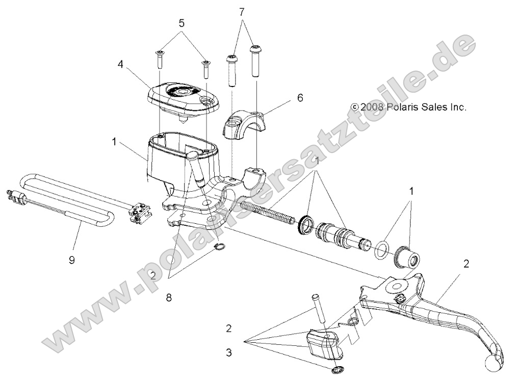 Brakes, Front Brake Lever and Master Cylinder Brakes, Front Brake Lever and Master Cylinder
