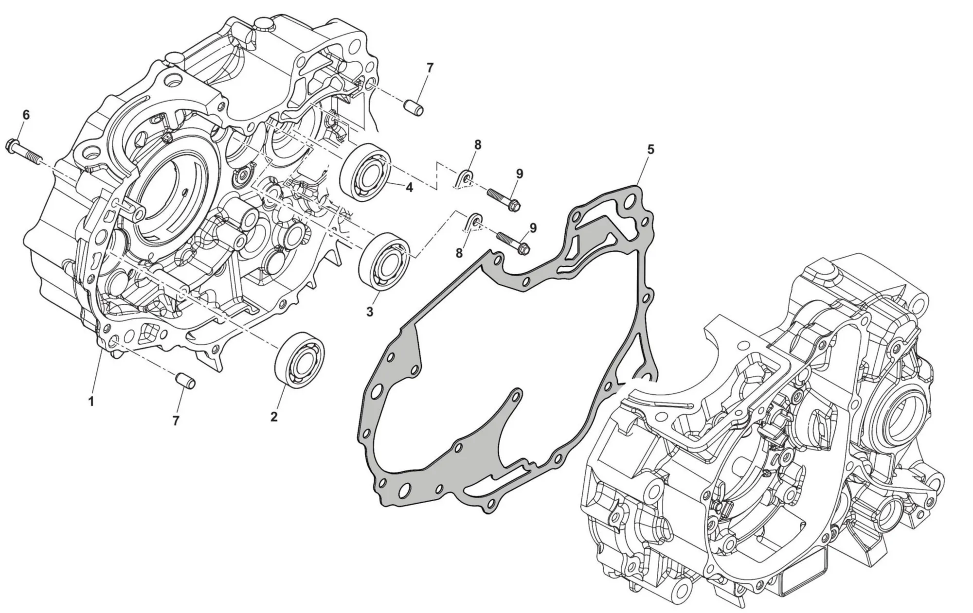 Motorgehäuse rechts Motorgehäuse rechts