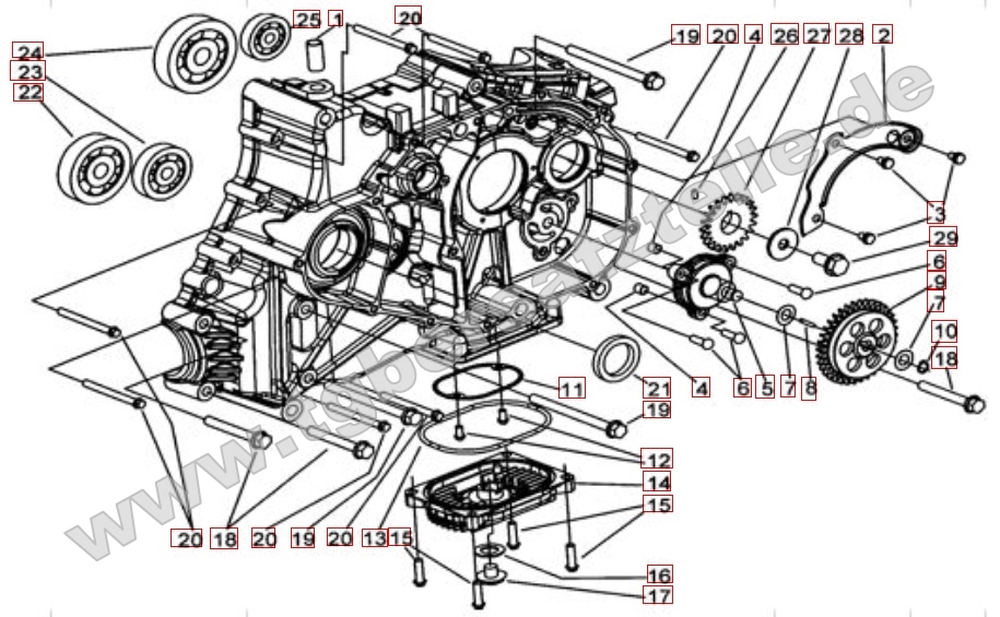 Motorgehäuse rechts