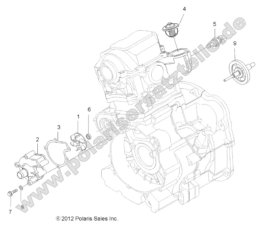 Engine, Cooling System and Water Pump