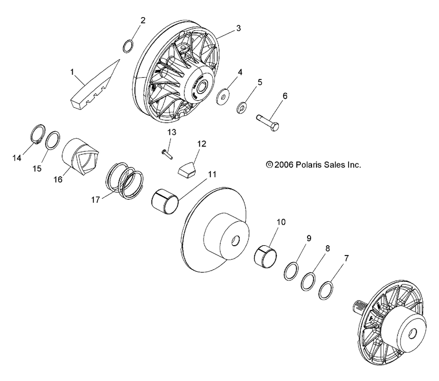 Drive Train, Secondary Clutch Drive Train, Secondary Clutch