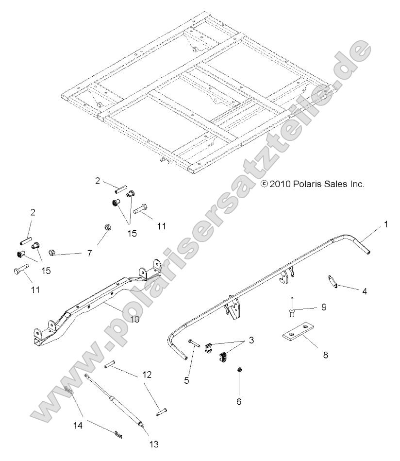Body, Dump Box Lever and Shock Mounting