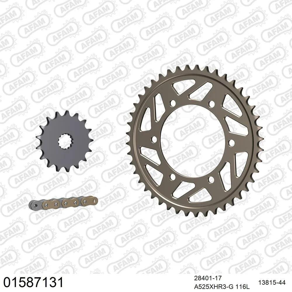 01587131 AFAM Kettensatz Aluminium 525 XHR3-G 17x44 - Suzuki GSX-S 950 2022-24 - 01587131