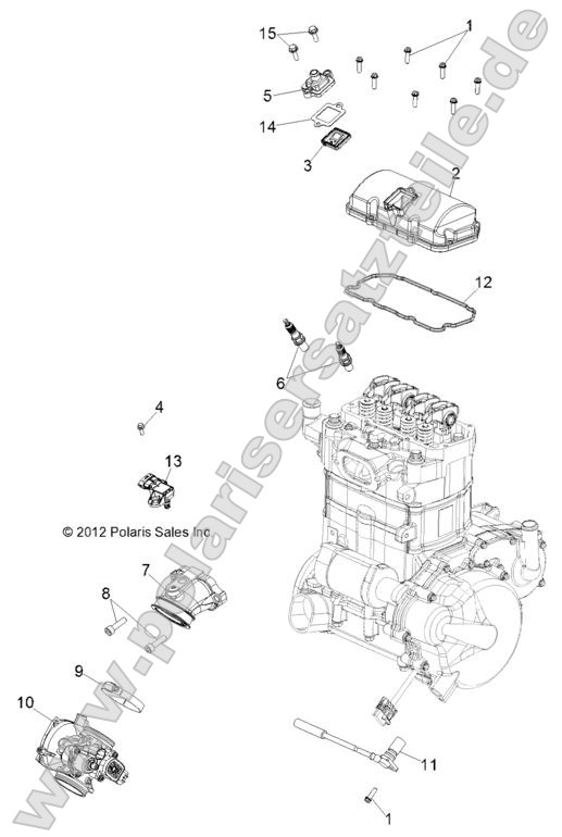 Engine, Throttle Body and Valve Cover
