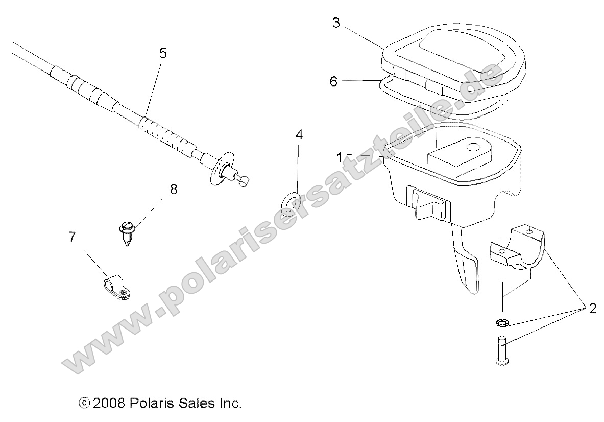 Steering, Controls and Throttle Asm. and Cable