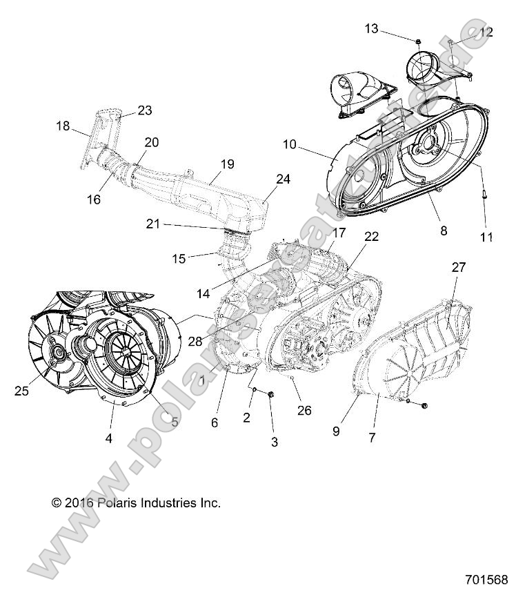 Body, Clutch Cover and Ducting Body, Clutch Cover and Ducting