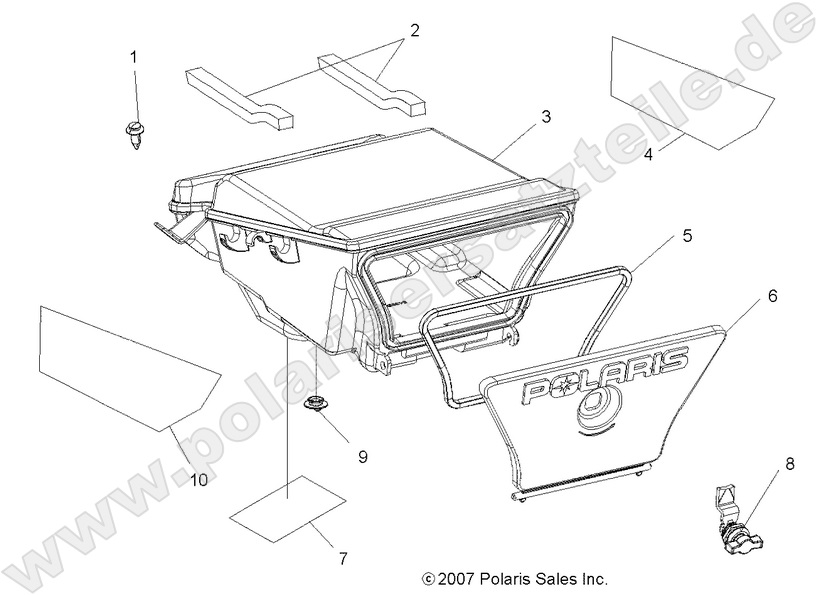 BODY, REAR STORAGE BOX