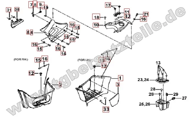 Fußstütze - Tankabdeckung Fußstütze - Tankabdeckung