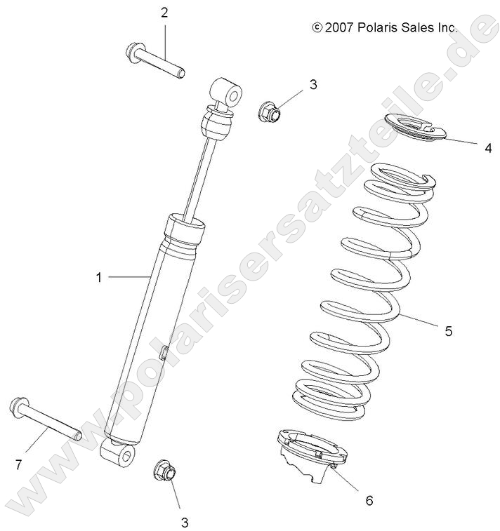 SUSPENSION, SHOCK, REAR SUSPENSION, SHOCK, REAR