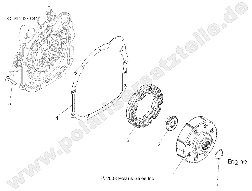 DRIVE TRAIN, DRIVE COUPLER (Built 3/01/11 and Before)