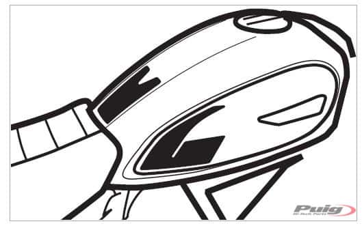 PUIG TANK PAD + SEITENTEILE DUCATI SCRAMBLER - 9131C