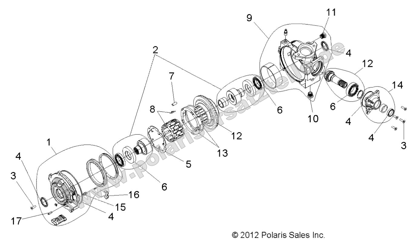 Drive Train, Front Gearcase Internals Drive Train, Front Gearcase Internals
