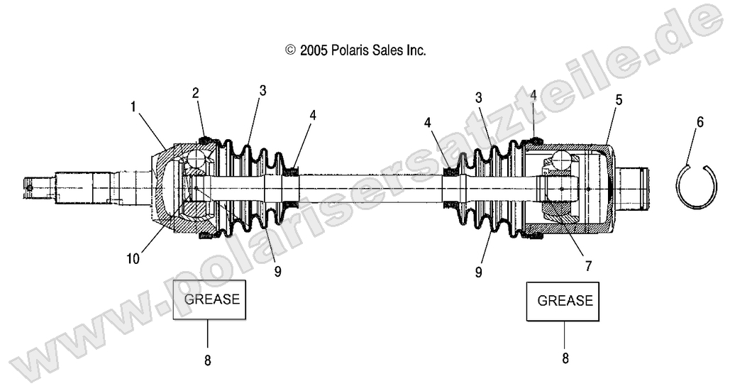 SHAFT, DRIVE, REAR SHAFT, DRIVE, REAR