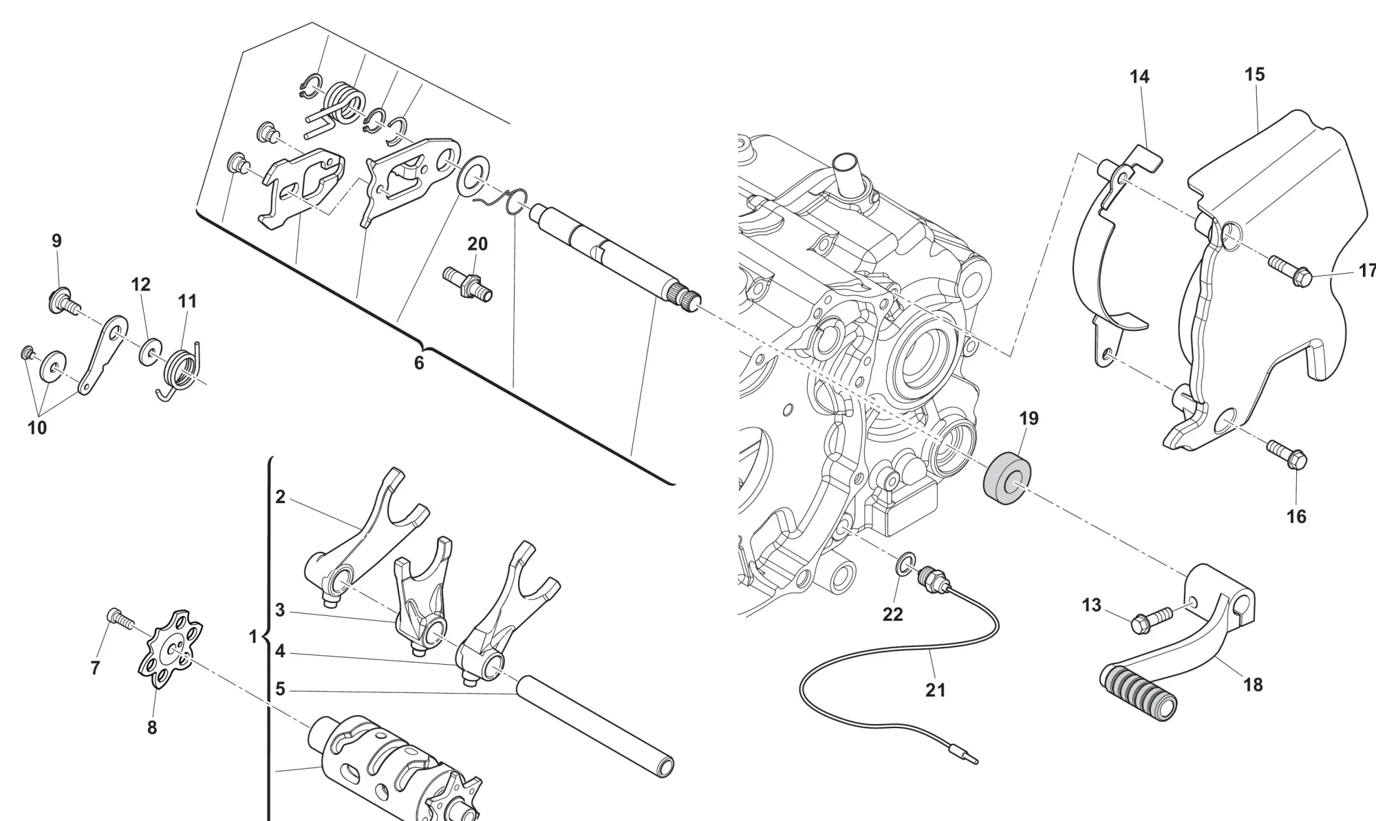 Schaltwelle - Schalthebel