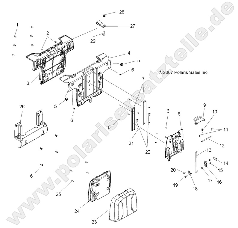 BODY, PASSENGER SEAT BACK BODY, PASSENGER SEAT BACK