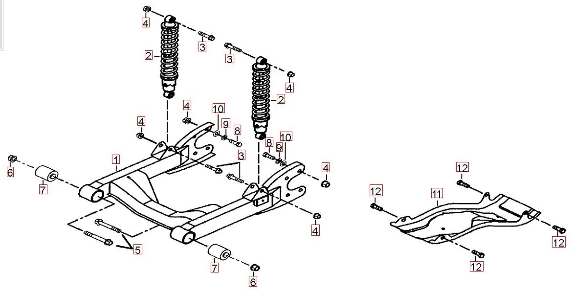 Schwinge hinten Schwinge hinten