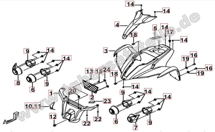 Frontverkleidung schwarz