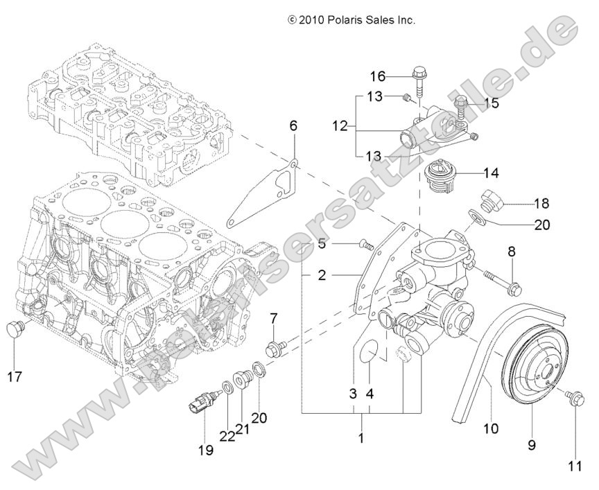 Engine, Water Cooling System