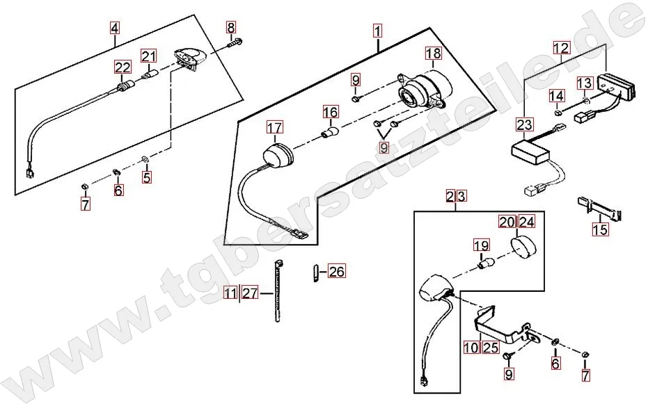 Rücklicht - Blinker hinten Rücklicht - Blinker hinten