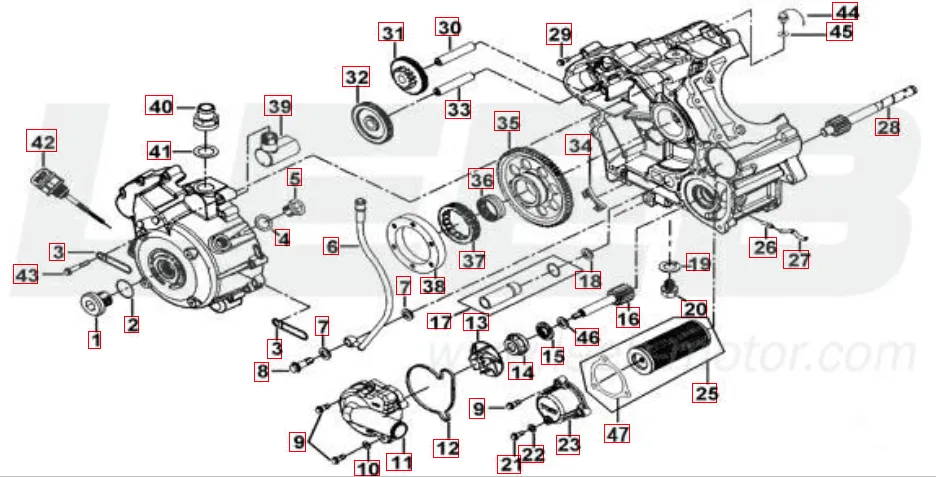 Motorgehäuse rechts