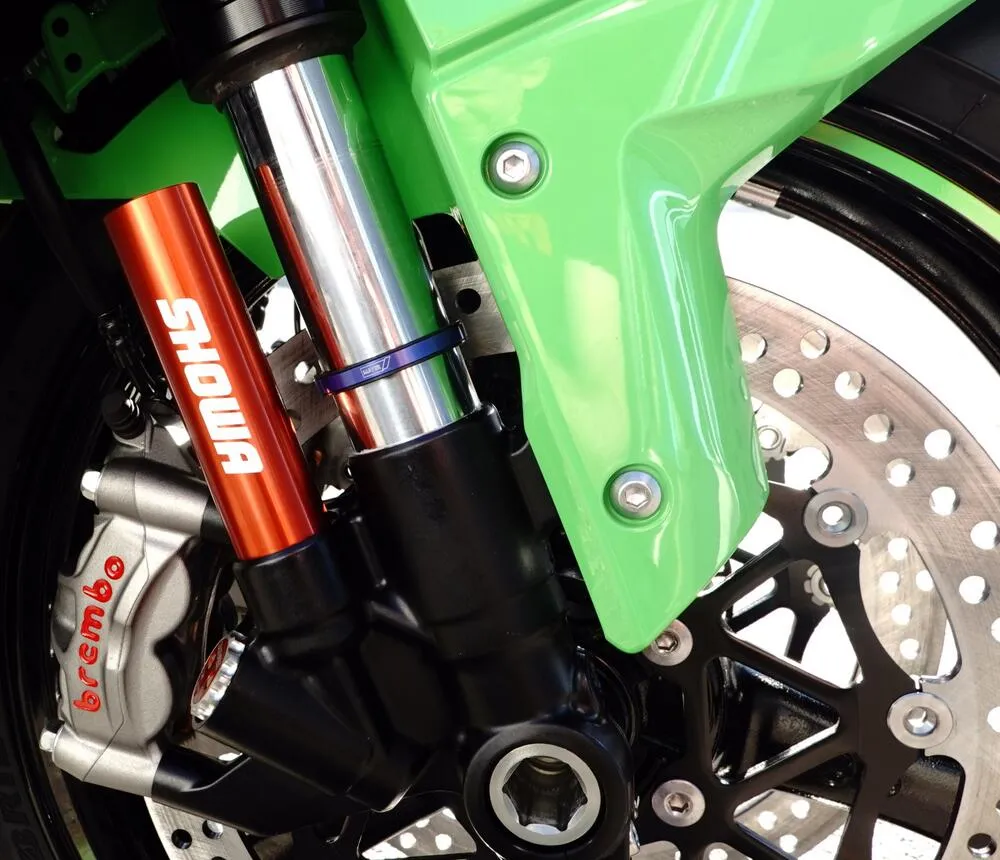 TMP Racing Gabel Federweg Hubindikator Set - 30-33 mm - blau