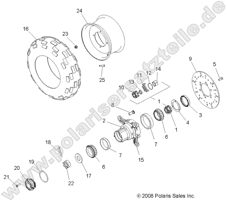 WHEEL, FRONT WHEEL, FRONT
