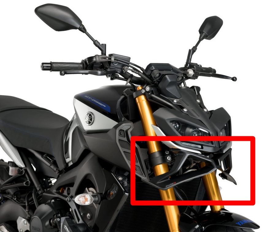 Puig-Naked-Front-Downforce-Spoiler-mattschwarz-Yamaha-MT-09-2017-20-3482J-0 Puig Naked Front Downforce Spoiler - mattschwarz - Yamaha MT-09 /SP 2017-20  - 3482J