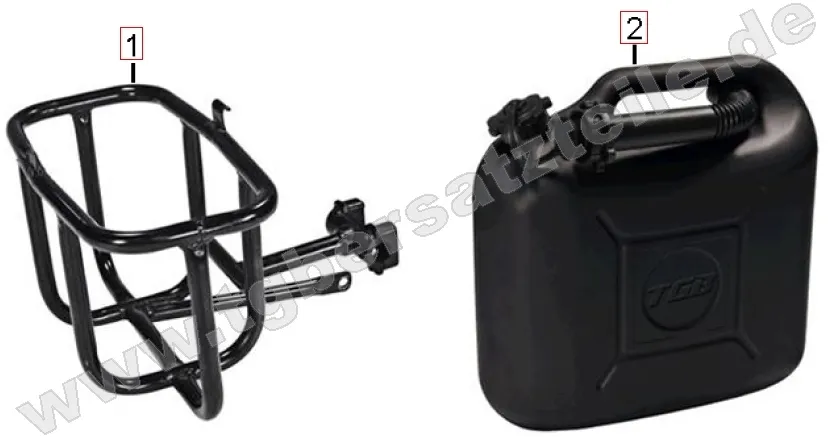 Benzinkanister u. Halter Benzinkanister u. Halter