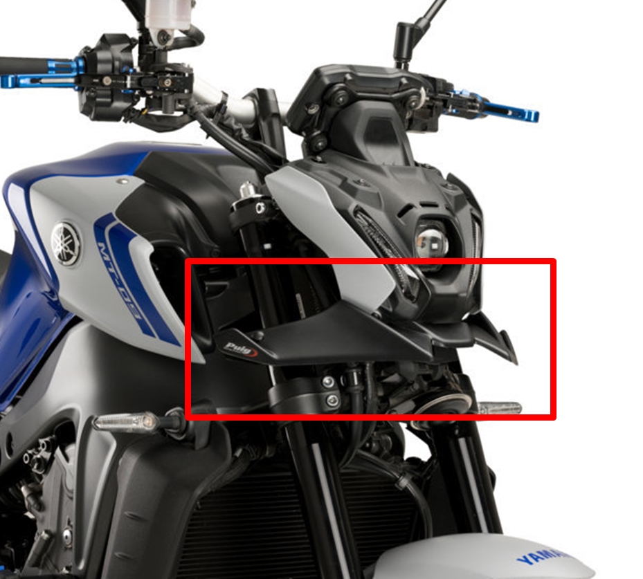 PUIG-Naked-Front-Downforce-Spoiler-mattschwarz-Yamaha-MT-09-2021-23-21133J-1 PUIG Naked Front Downforce Spoiler - mattschwarz - Yamaha MT-09 2021-23 - 21133J