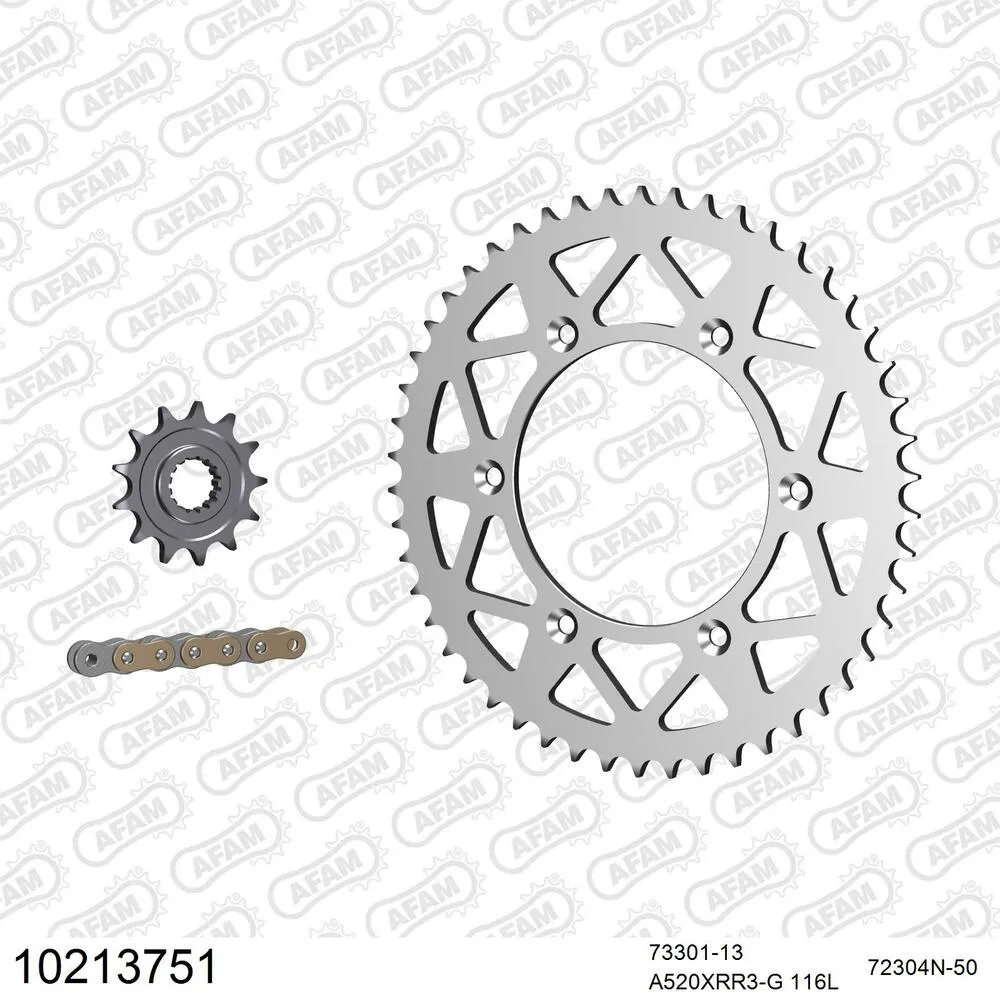 AFAM Kettensatz Aluminium 520 XRR3-G 13x50 - Husaberg TE 125 2012-14 - 10213751