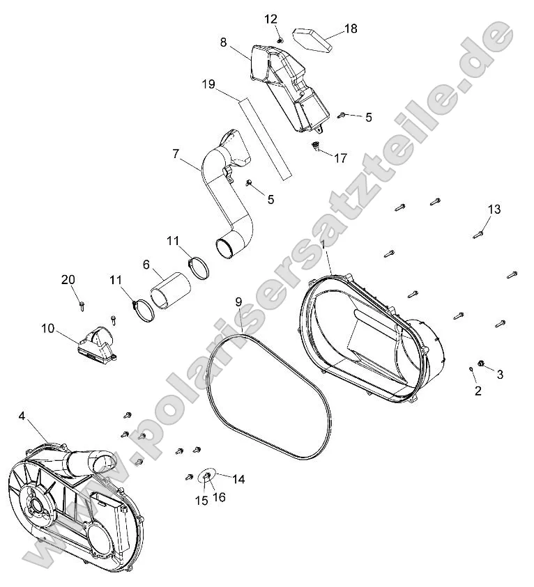 Drive Train, Clutch Cover and Ducting Drive Train, Clutch Cover and Ducting