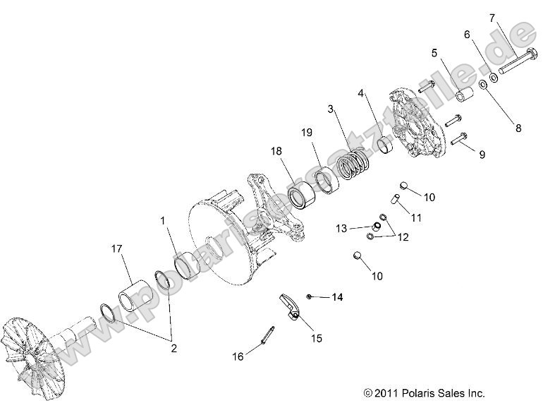 Drive Train, Primary Clutch R16RME57A9/HAR Drive Train, Primary Clutch R16RME57A9/HAR