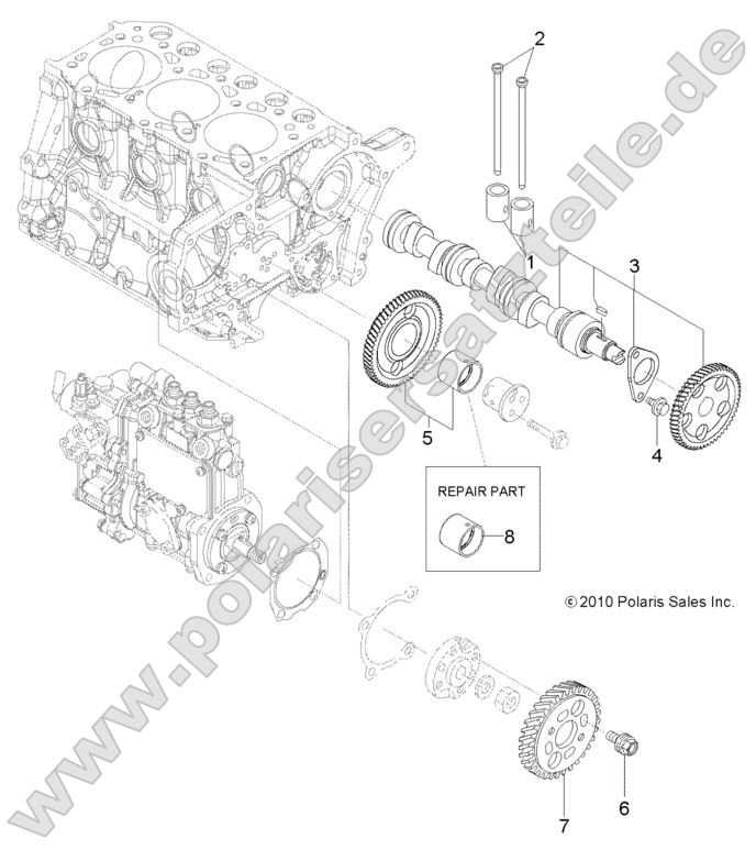 Engine, Camshaft and Driving Gear Engine, Camshaft and Driving Gear