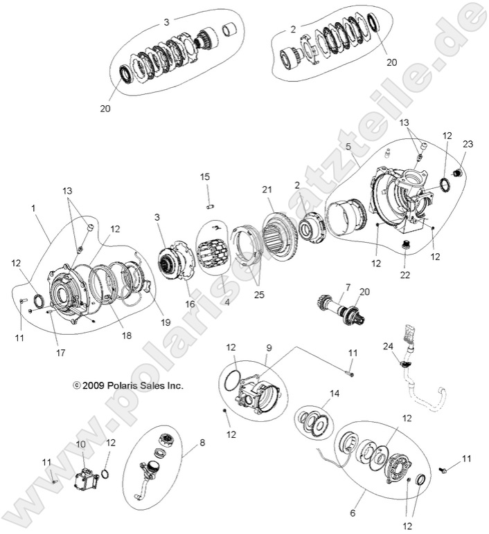 DRIVE TRAIN, FRONT GEARCASE INTERNALS (Built 3/06/10 and After)