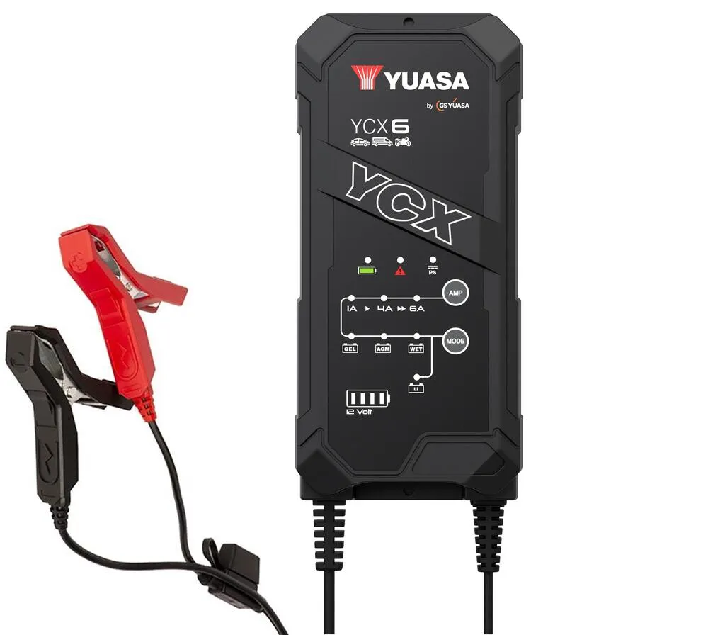 Yuasa YCX6 Batterieladegerät 12V 6A für Blei-Säure + Lithium Batterie