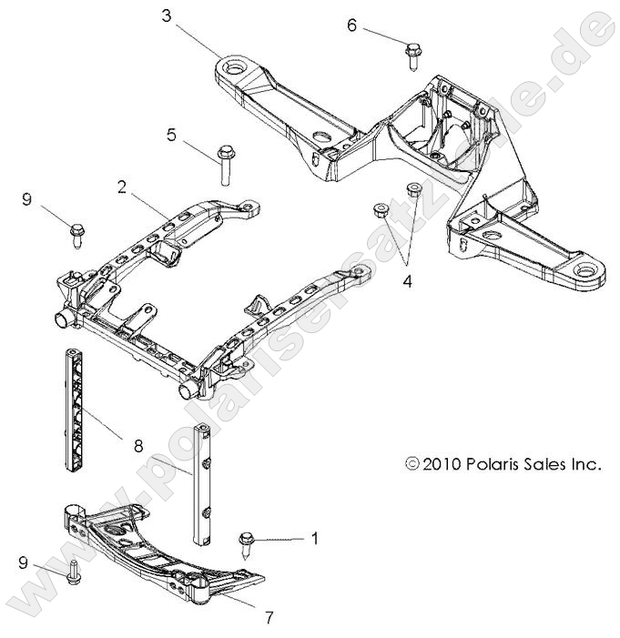 BODY, FRONT RACK SUPPORT