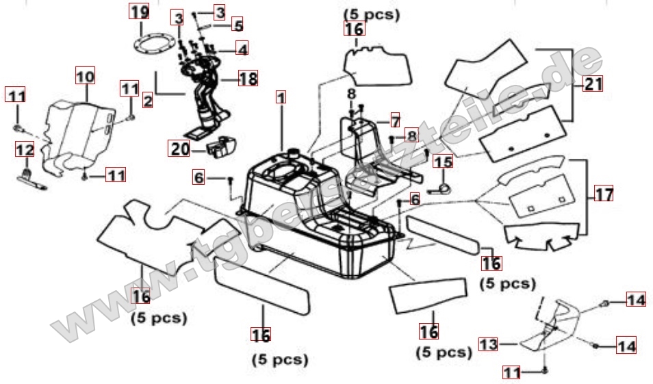 Hitzeschutz f. Kraftstofftank