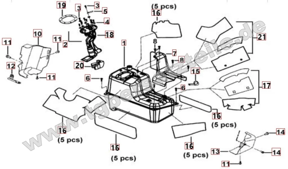 Hitzeschutz f. Kraftstofftank Hitzeschutz f. Kraftstofftank