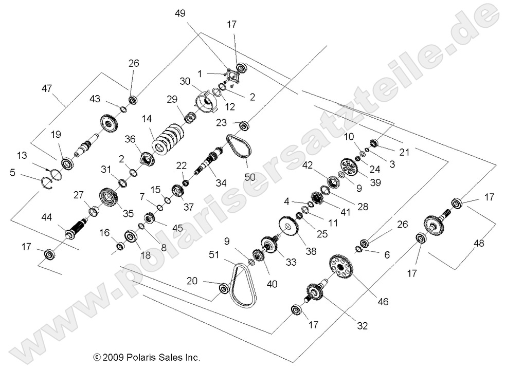 DRIVE TRAIN, MAIN GEARCASE INTERNALS DRIVE TRAIN, MAIN GEARCASE INTERNALS
