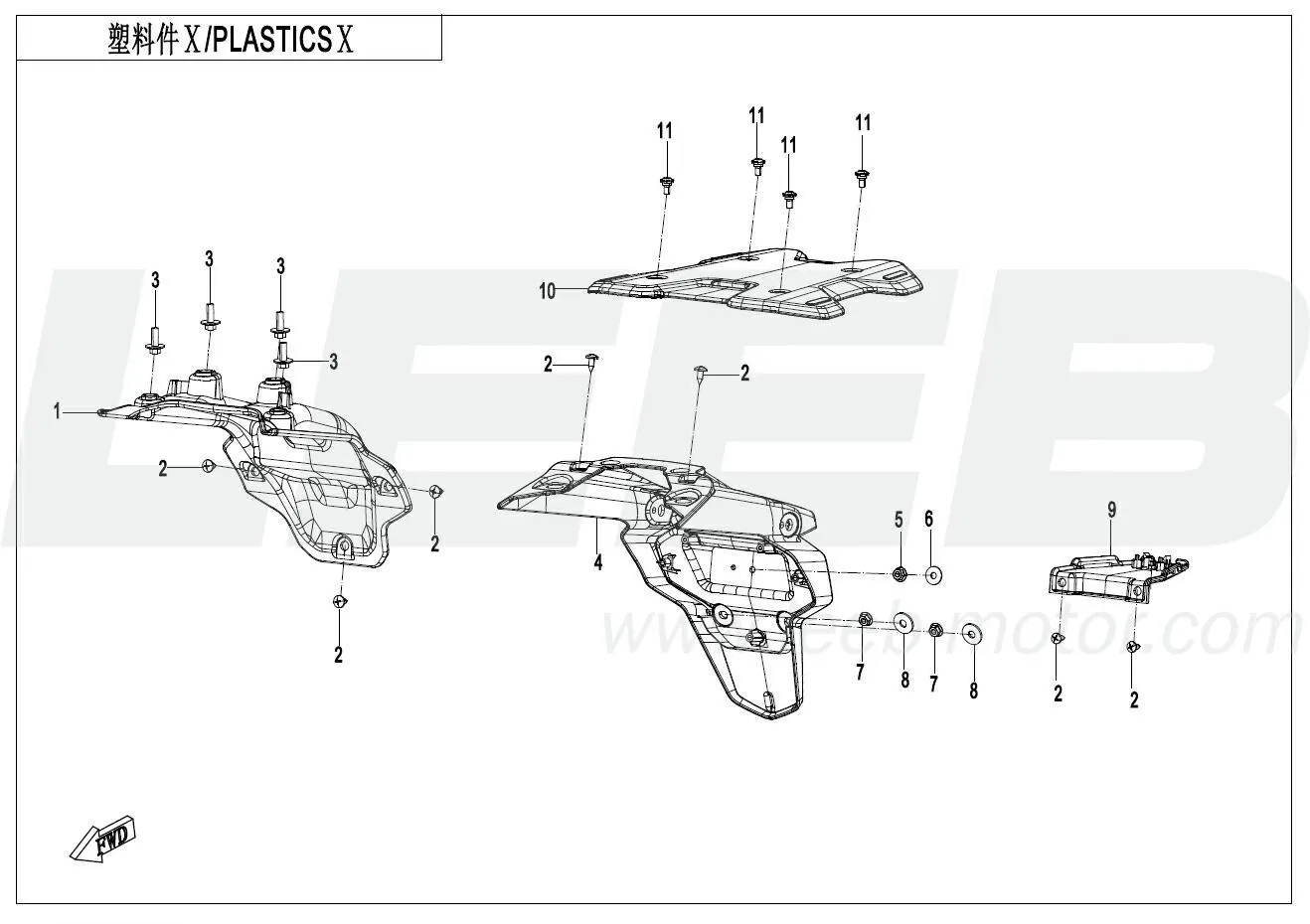 Verkleidungsteile 10 