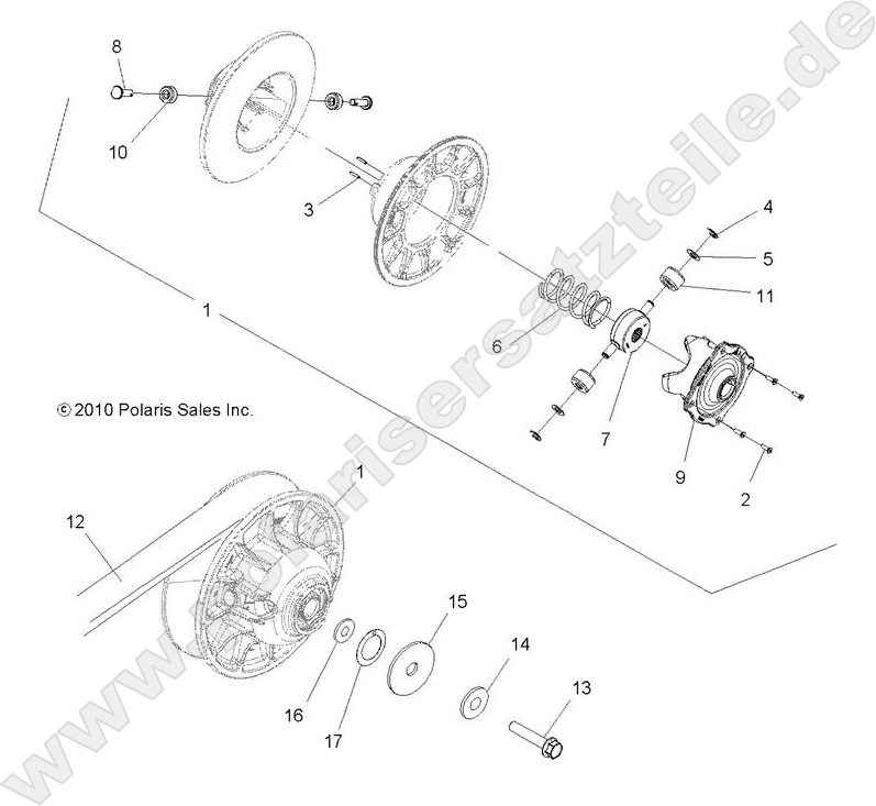 DRIVE TRAIN, SECONDARY CLUTCH DRIVE TRAIN, SECONDARY CLUTCH