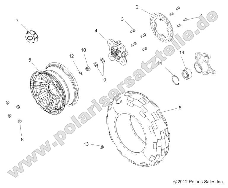 Wheels, Front (49RGRWHEELFRT13900XPCAST) Wheels, Front (49RGRWHEELFRT13900XPCAST)