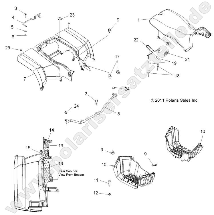 BODY, REAR CAB and SEAT