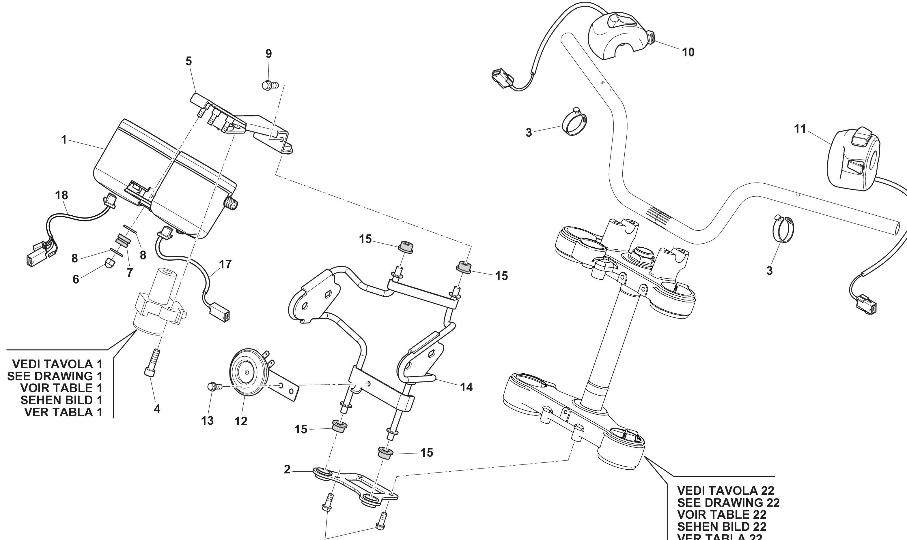 Tachometer / Lenkerschalter Tachometer / Lenkerschalter