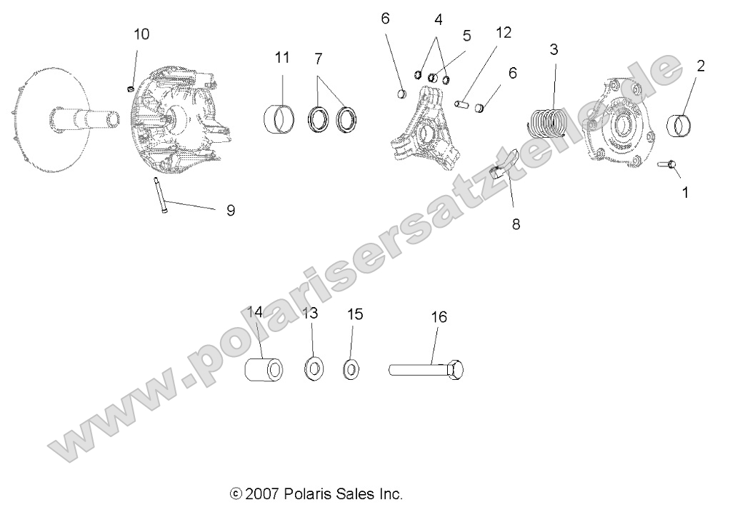 Drive Train, Primary Clutch Drive Train, Primary Clutch